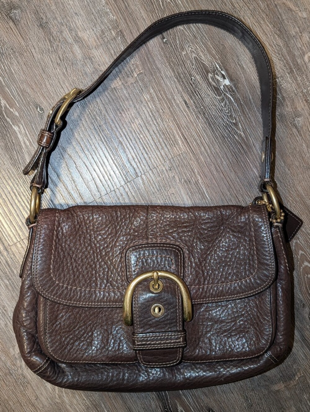 Y2K Vintage Coach Brown Leather Shoulder Bag